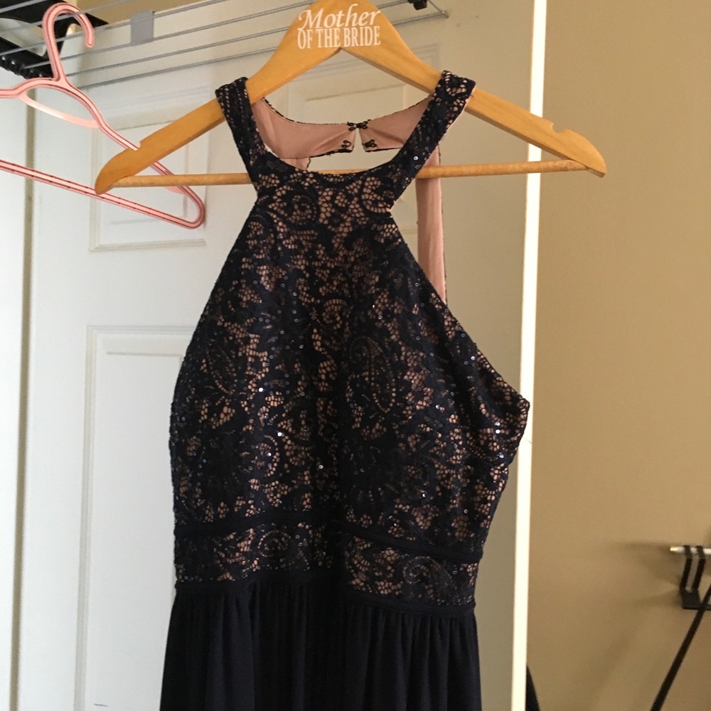 Formal gown.  Navy blue